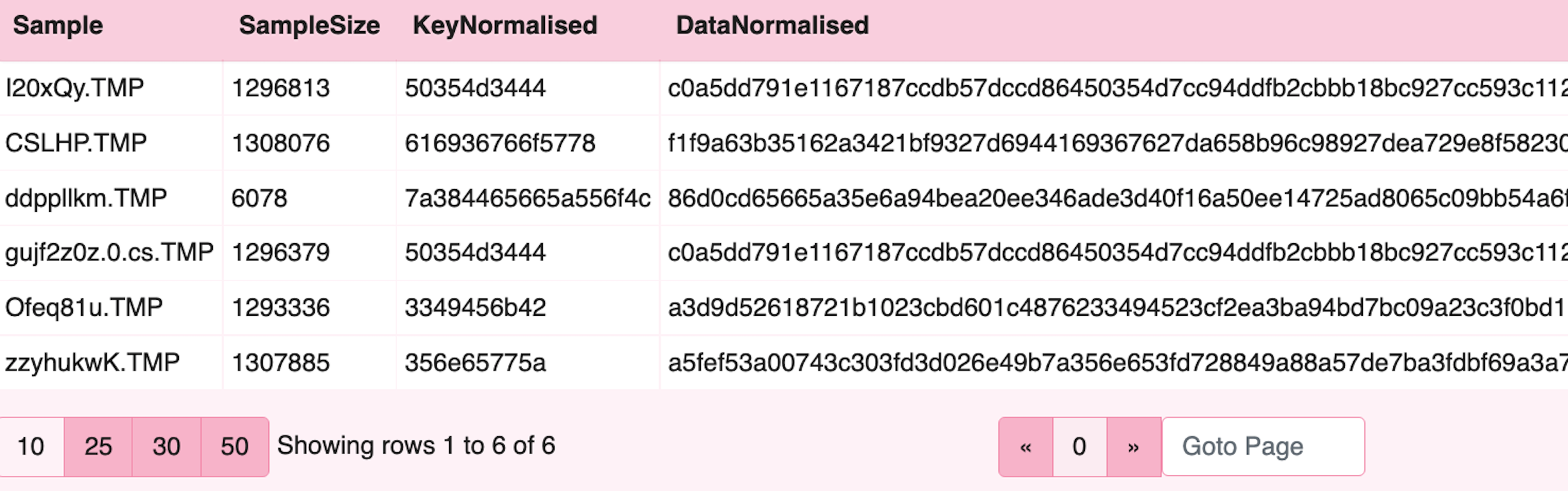 VQL: hex normalisation